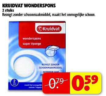 Aanbiedingen Kruidvat wonderspons - Huismerk - Kruidvat - Geldig van 22/07/2014 tot 03/08/2014 bij Kruidvat