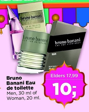 Aanbiedingen Bruno banani eau de toilette - Bruno Banani - Geldig van 22/07/2014 tot 28/07/2014 bij Dirx Drogisterijen