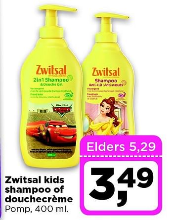 Aanbiedingen Zwitsal kids shampoo of douchecrème - Zwitsal - Geldig van 22/07/2014 tot 28/07/2014 bij Dirx Drogisterijen