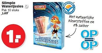 Aanbiedingen Slimpie waterijssies - Slimpie - Geldig van 23/07/2014 tot 29/07/2014 bij Hoogvliet