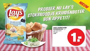 Aanbiedingen Lay`s stokbroodje kruidenboter - Lay's - Geldig van 23/07/2014 tot 29/07/2014 bij Hoogvliet