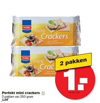 Aanbiedingen Perfekt mini crackers - Perfekt - Geldig van 23/07/2014 tot 29/07/2014 bij Hoogvliet