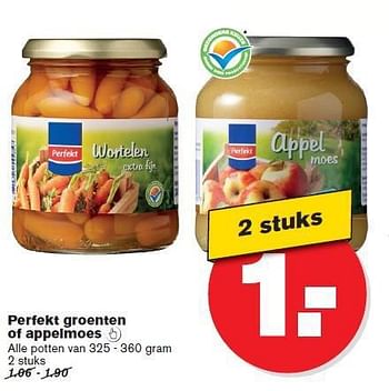Aanbiedingen Perfekt groenten of appelmoes - Perfekt - Geldig van 23/07/2014 tot 29/07/2014 bij Hoogvliet