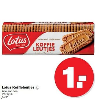 Aanbiedingen Lotus koffieleutjes - Lotus Nalys - Geldig van 23/07/2014 tot 29/07/2014 bij Hoogvliet