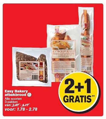Aanbiedingen Easy bakery afbakbrood - Easy Bakery - Geldig van 23/07/2014 tot 29/07/2014 bij Hoogvliet