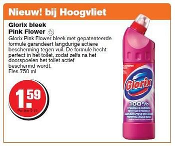 Aanbiedingen Glorix bleek pink flower - Glorix - Geldig van 23/07/2014 tot 29/07/2014 bij Hoogvliet