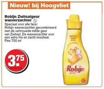 Aanbiedingen Robijn zwitsalgeur wasverzachter - Robijn - Geldig van 23/07/2014 tot 29/07/2014 bij Hoogvliet