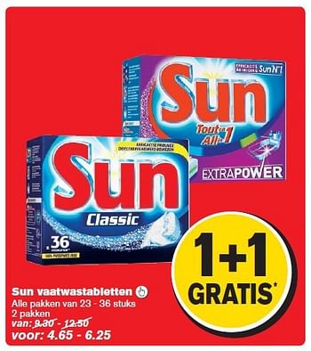 Aanbiedingen Sun vaatwastabletten - Sun - Geldig van 23/07/2014 tot 29/07/2014 bij Hoogvliet