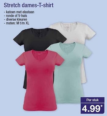 Aanbiedingen Stretch dames-t-shirt - Huismerk - Aldi - Geldig van 23/07/2014 tot 29/07/2014 bij Aldi