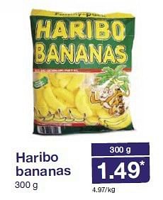 Aanbiedingen Haribo bananas - Haribo - Geldig van 23/07/2014 tot 29/07/2014 bij Aldi