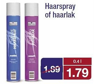 Aanbiedingen Haarspray of haarlak - Biocura - Geldig van 23/07/2014 tot 29/07/2014 bij Aldi