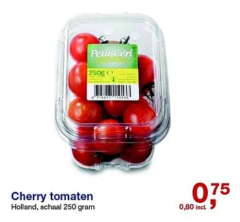 Aanbiedingen Cherry tomaten - Huismerk - Makro - Geldig van 23/07/2014 tot 05/08/2014 bij Makro