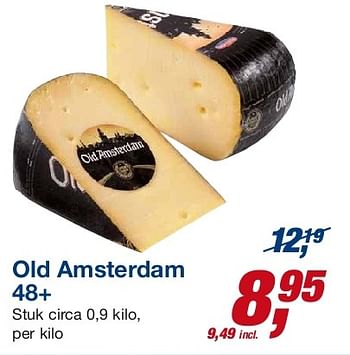 Aanbiedingen Old amsterdam 48+ stuk circa 0,9 kilo, per kilo - Old Amsterdam - Geldig van 23/07/2014 tot 05/08/2014 bij Makro