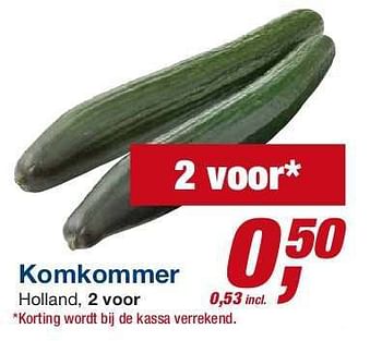 Aanbiedingen Komkommer - Huismerk - Makro - Geldig van 23/07/2014 tot 05/08/2014 bij Makro
