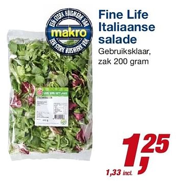 Aanbiedingen Fine life italiaanse salade - Fine Life - Geldig van 23/07/2014 tot 05/08/2014 bij Makro