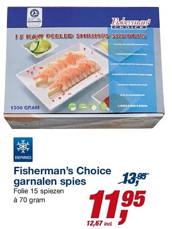 Aanbiedingen Fisherman`s choice garnalen spies - Fisherman's Choice - Geldig van 23/07/2014 tot 05/08/2014 bij Makro
