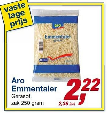 Aanbiedingen Aro emmentaler - Aro - Geldig van 23/07/2014 tot 05/08/2014 bij Makro