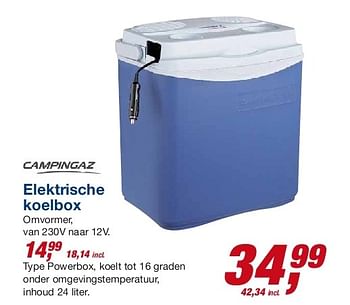 Aanbiedingen Elektrische koelbox - Campingaz - Geldig van 23/07/2014 tot 05/08/2014 bij Makro