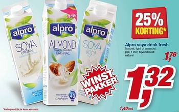 Aanbiedingen Alpro soya drink fresh - Alpro Soya - Geldig van 23/07/2014 tot 05/08/2014 bij Makro