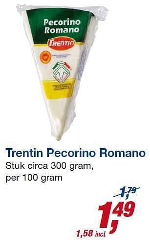 Aanbiedingen Trentin pecorino romano - trentin - Geldig van 23/07/2014 tot 05/08/2014 bij Makro