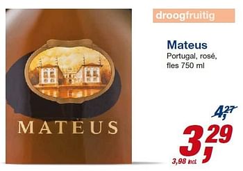 Aanbiedingen Mateus portugal, rosé - Rosé wijnen - Geldig van 23/07/2014 tot 05/08/2014 bij Makro