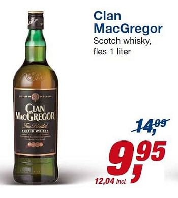 Aanbiedingen Clan macgregor scotch whisky - Clan Macgregor - Geldig van 23/07/2014 tot 05/08/2014 bij Makro