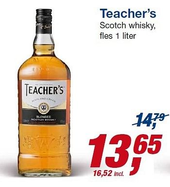 Aanbiedingen Teacher`s scotch whisky - Teacher's - Geldig van 23/07/2014 tot 05/08/2014 bij Makro