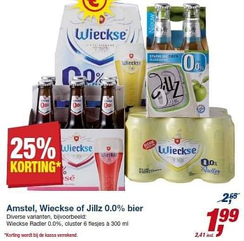 Aanbiedingen Amstel, wieckse of jillz 0.0% bier - Amstel - Geldig van 23/07/2014 tot 05/08/2014 bij Makro