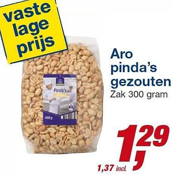 Aanbiedingen Aro pinda`s gezouten - Aro - Geldig van 23/07/2014 tot 05/08/2014 bij Makro