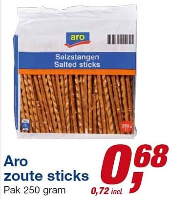 Aanbiedingen Aro zoute sticks - Aro - Geldig van 23/07/2014 tot 05/08/2014 bij Makro
