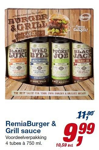 Aanbiedingen Remiaburger + grill sauce - Remia - Geldig van 23/07/2014 tot 05/08/2014 bij Makro