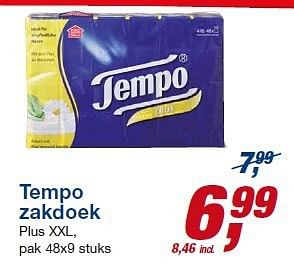 Aanbiedingen Tempo zakdoek - Tempo - Geldig van 23/07/2014 tot 05/08/2014 bij Makro