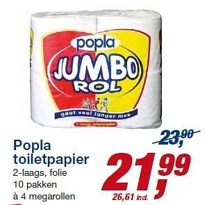 Aanbiedingen Popla toiletpapier - Popla - Geldig van 23/07/2014 tot 05/08/2014 bij Makro