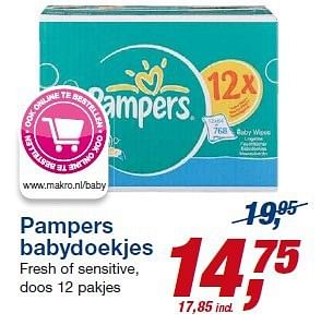 Aanbiedingen Pampers babydoekjes - Pampers - Geldig van 23/07/2014 tot 05/08/2014 bij Makro