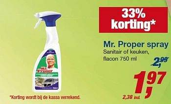 Aanbiedingen Mr. proper spray sanitair of keuken - Mr. Propre - Geldig van 23/07/2014 tot 05/08/2014 bij Makro