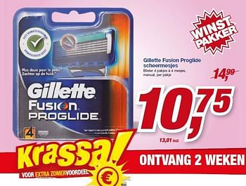 Aanbiedingen Gillette fusion proglide scheermesjes - Gillette - Geldig van 23/07/2014 tot 05/08/2014 bij Makro