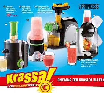 Aanbiedingen Princess juicer 202040 - Princess - Geldig van 23/07/2014 tot 05/08/2014 bij Makro