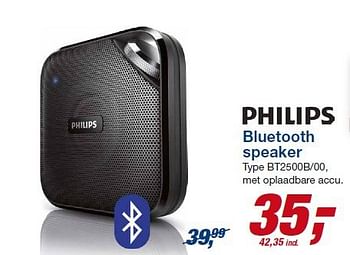 Aanbiedingen Philips bluetooth speaker bt2500b-00 - Philips - Geldig van 23/07/2014 tot 05/08/2014 bij Makro