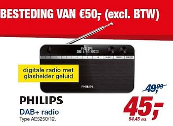 Aanbiedingen Philips dab+ radio ae5250-12 - Philips - Geldig van 23/07/2014 tot 05/08/2014 bij Makro