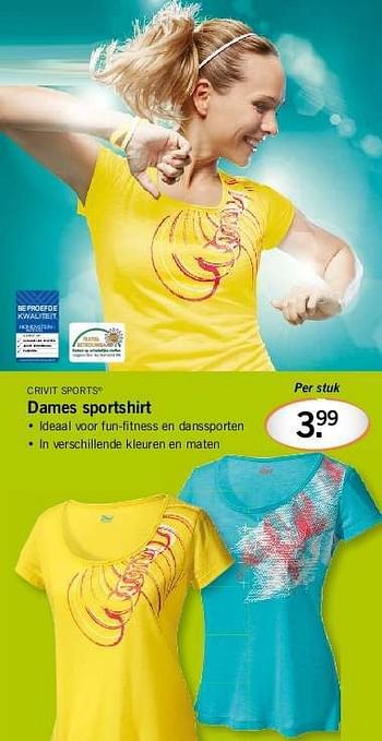 Aanbiedingen Crivit sports dames sportshirt - Crivit Sports - Geldig van 24/07/2014 tot 27/07/2014 bij Lidl
