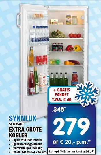Aanbiedingen Synnlux slc35ag extra grote koeler - Synn-Lux - Geldig van 25/07/2014 tot 07/08/2014 bij Maxwell