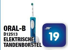 Aanbiedingen Oral-b d12513 elektrische tandenborstel - Oral-B - Geldig van 25/07/2014 tot 07/08/2014 bij Maxwell