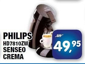 Aanbiedingen Philips hd7810zw senseo crema - Philips - Geldig van 25/07/2014 tot 07/08/2014 bij Maxwell