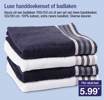 Aanbiedingen Luxe handdoekenset of badlaken - Huismerk - Aldi - Geldig van 26/07/2014 tot 29/07/2014 bij Aldi