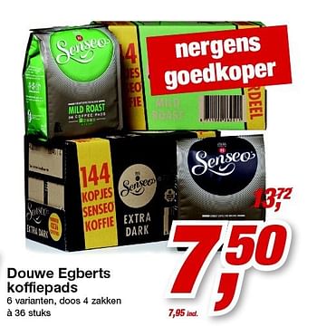 Aanbiedingen Douwe egberts koffiepads - Douwe Egberts - Geldig van 26/07/2014 tot 27/07/2014 bij Makro