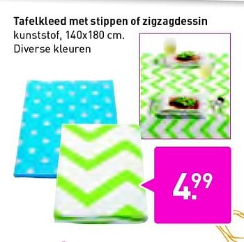 Aanbiedingen Tafelkleed met stippen of zigzagdessin - Huismerk - Xenos - Geldig van 27/07/2014 tot 09/08/2014 bij Xenos