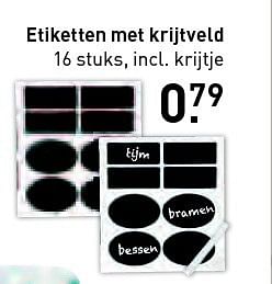 Aanbiedingen Etiketten met krijtveld - Huismerk - Xenos - Geldig van 27/07/2014 tot 09/08/2014 bij Xenos