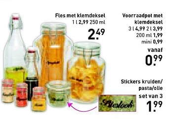 Aanbiedingen Voorraadpot met klemdeksel - Huismerk - Xenos - Geldig van 27/07/2014 tot 09/08/2014 bij Xenos