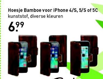 Aanbiedingen Hoesje bamboe voor iphone 4-s, 5-s of 5c - Huismerk - Xenos - Geldig van 27/07/2014 tot 09/08/2014 bij Xenos