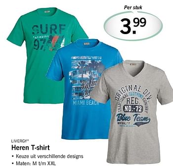Aanbiedingen Livergy heren t-shirt - Livergy - Geldig van 28/07/2014 tot 30/07/2014 bij Lidl